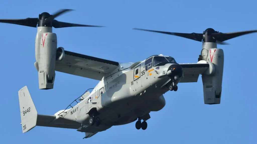 Imagen representativa de un tiltrotor militar Boeing CMV-22B Osprey viper-zero/Getty Images / null