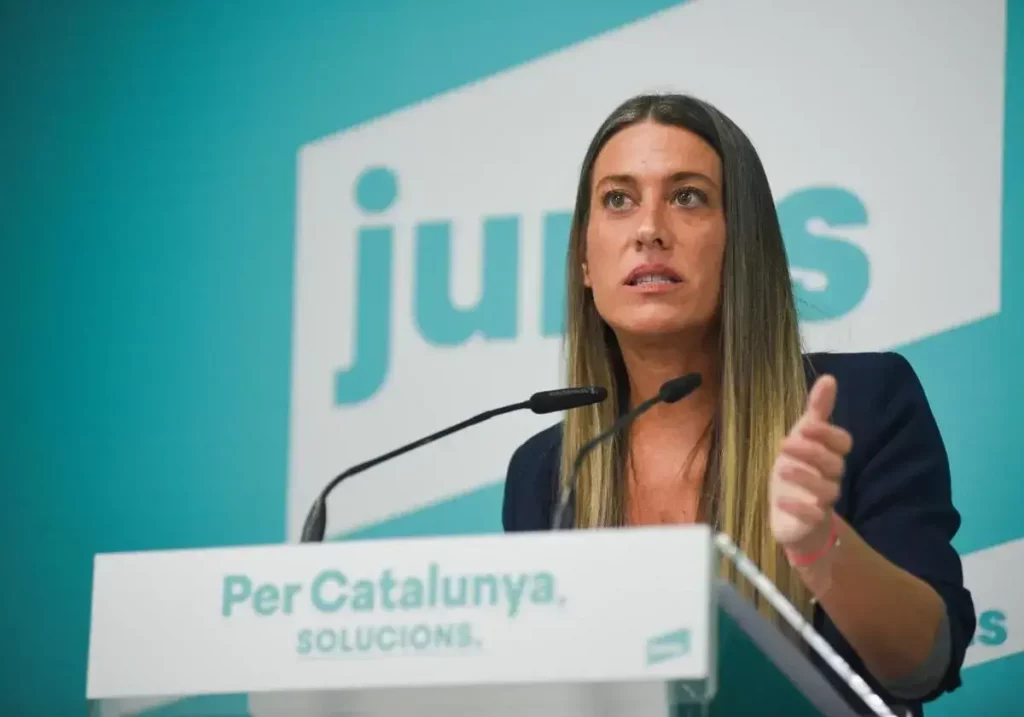 Miriam Nogueras, durante una rueda de prensa en el Congreso de Junts EP / La Verdad