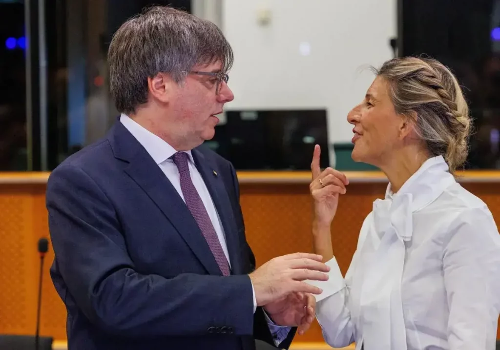 Puigdemont y Díaz durante la reunión que ambos mantuvieron en septiembre de 2023 Efe / La Verdad