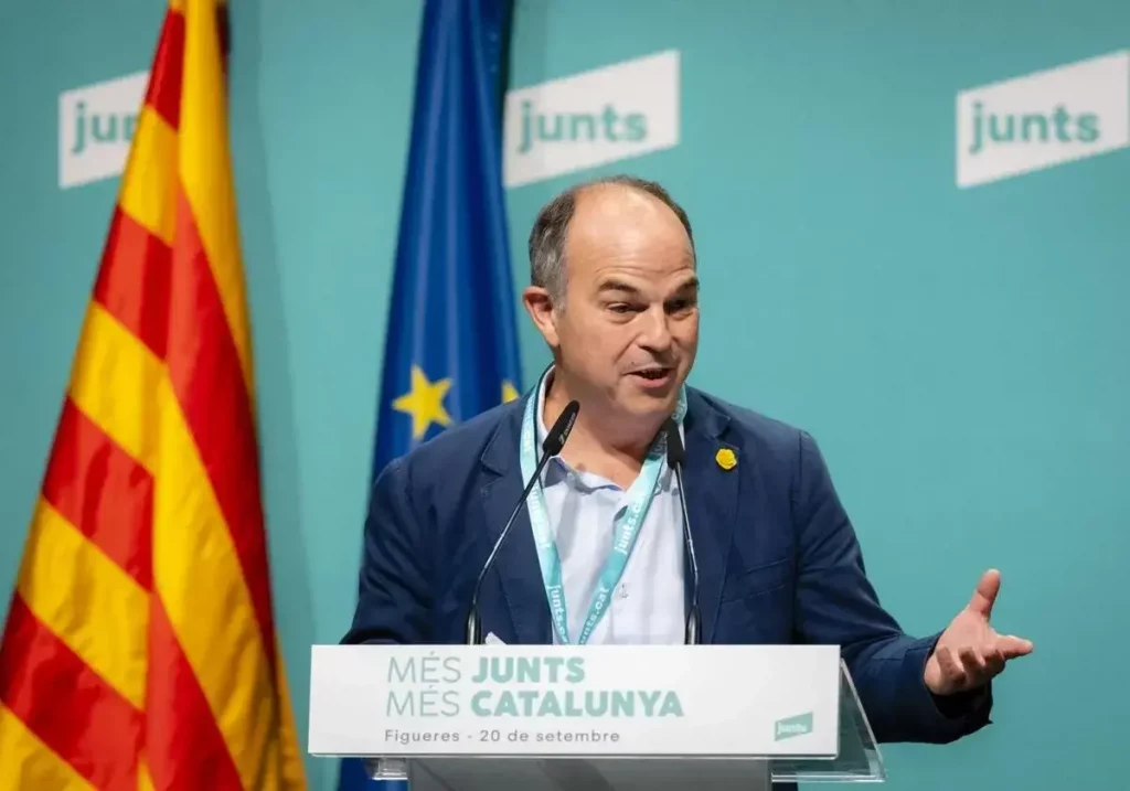 Jordi Turull, secretario general de Junts, en una rueda de prensa / EP / La Verdad