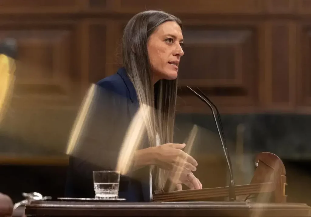 Miriam Nogueras, portavoz de Junts, durante su intervención en el pleno del Congreso. / EP / La Verdad