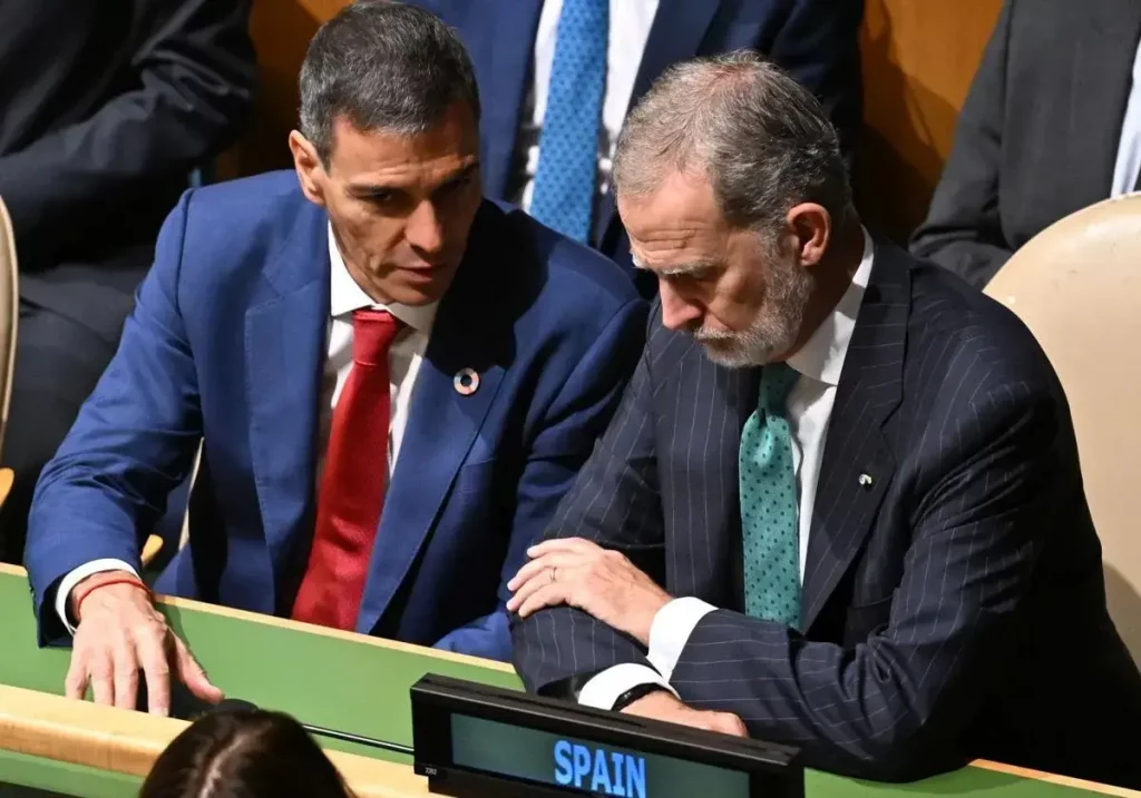 El presidente Pedro Sánchez y el Rey Felipe VI durante la sesión de apertura de la Asamblea General de la ONU. / E. P. / La Verdad