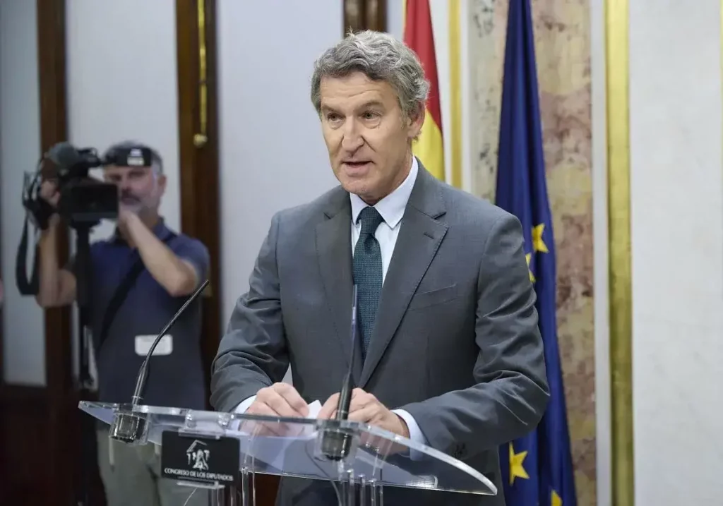 El presidente del PP, Alberto Núñez Feijóo. / EFE / La Verdad