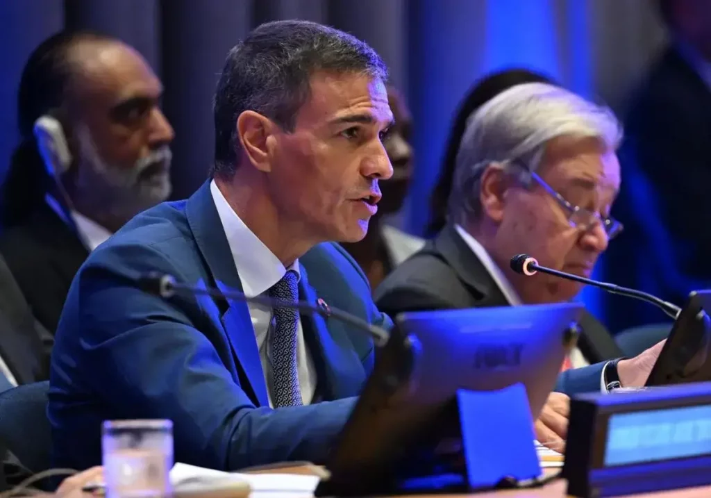 Pedro Sánchez en la ONU. / EFE / La Verdad