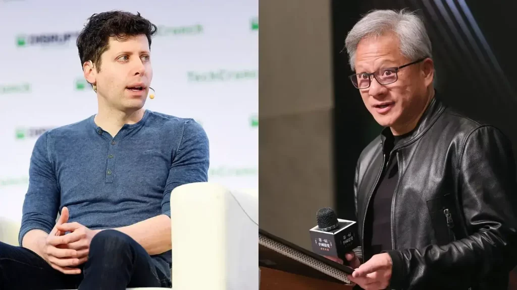 Sam Altman de OpenAI y Jensen Huang de NVIDIA / Wikimedia Commons / Fuente no disponible