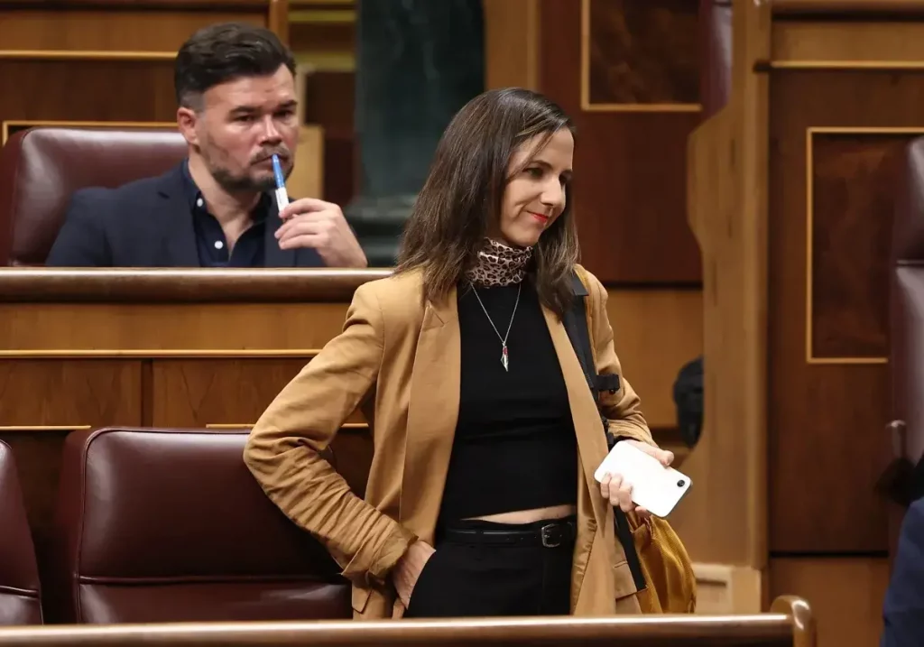 Ione Belarra, líder de Podemos, en el pleno del Congreso