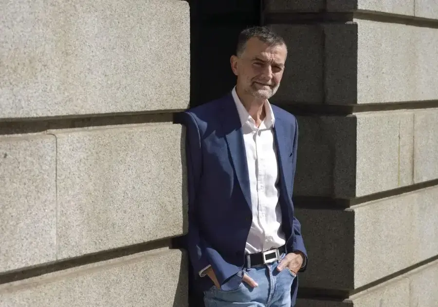 Antonio Maíllo, coordinador federal de Izquierda Unida, durante la entrevista