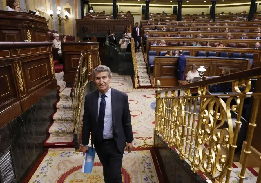 Alberto Núñez Feijóo en el Congreso de los Diputados