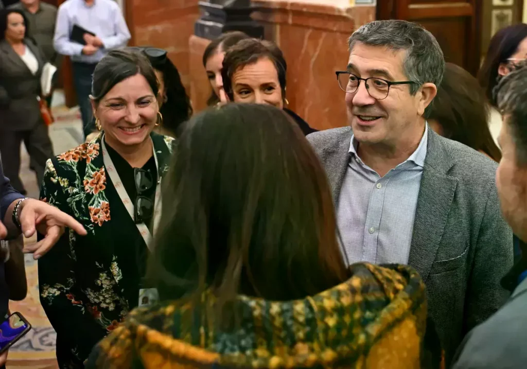 El portavoz parlamentario del PSOE, Patxi López, esta semana en el Congreso