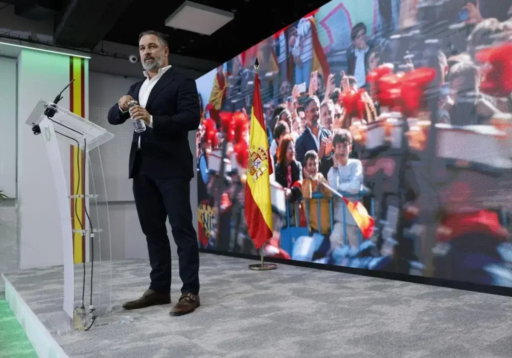 El presidente de Vox, Santiago Abascal