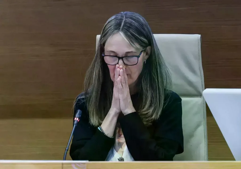 Rosa María Álvarez, presidenta de la Asociación Víctimas Mortales Dana 29-O, en el Congreso.