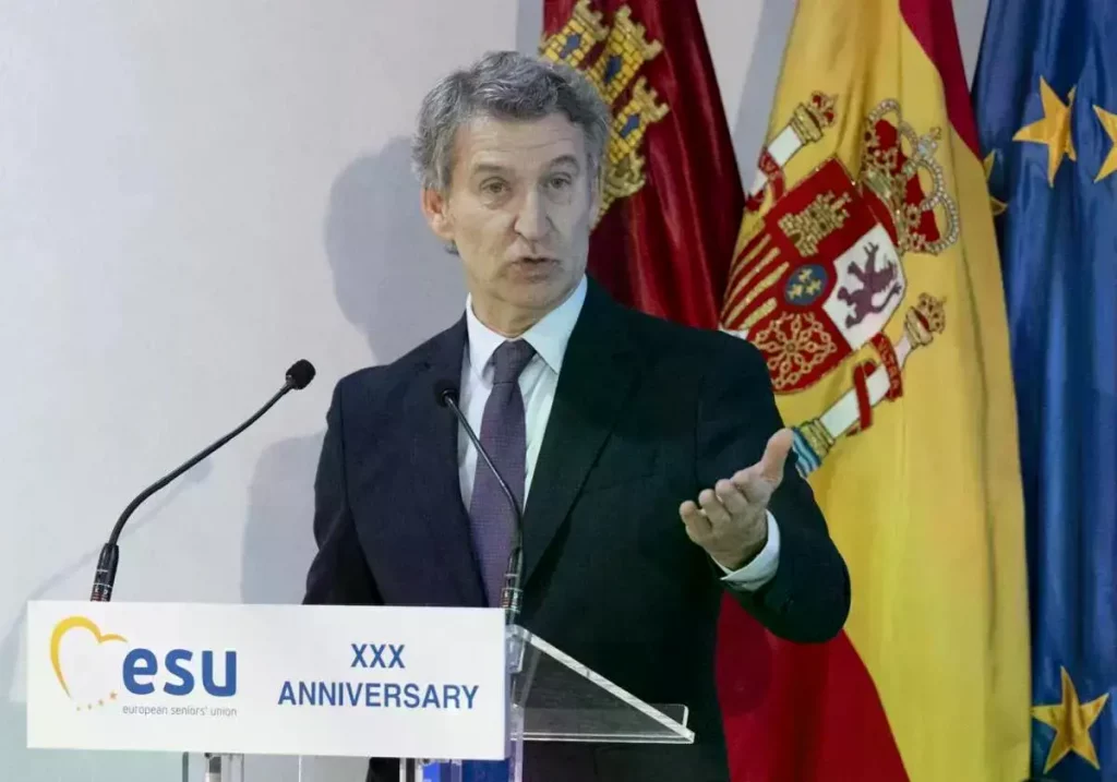 El presidente del PP, Alberto Núñez Feijóo