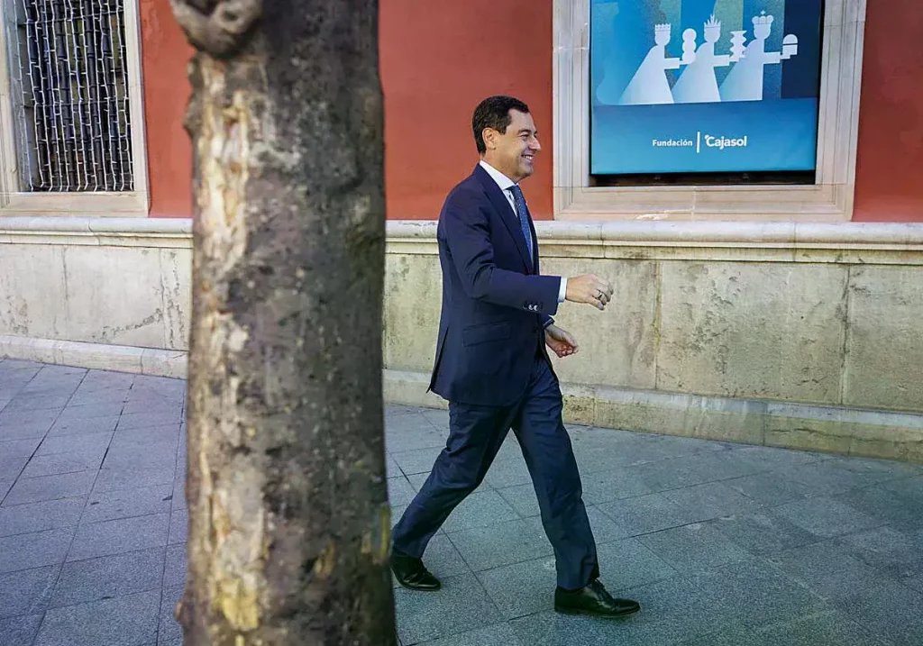 Moreno, a su llegada a la Fundación Cajasol en Sevilla.