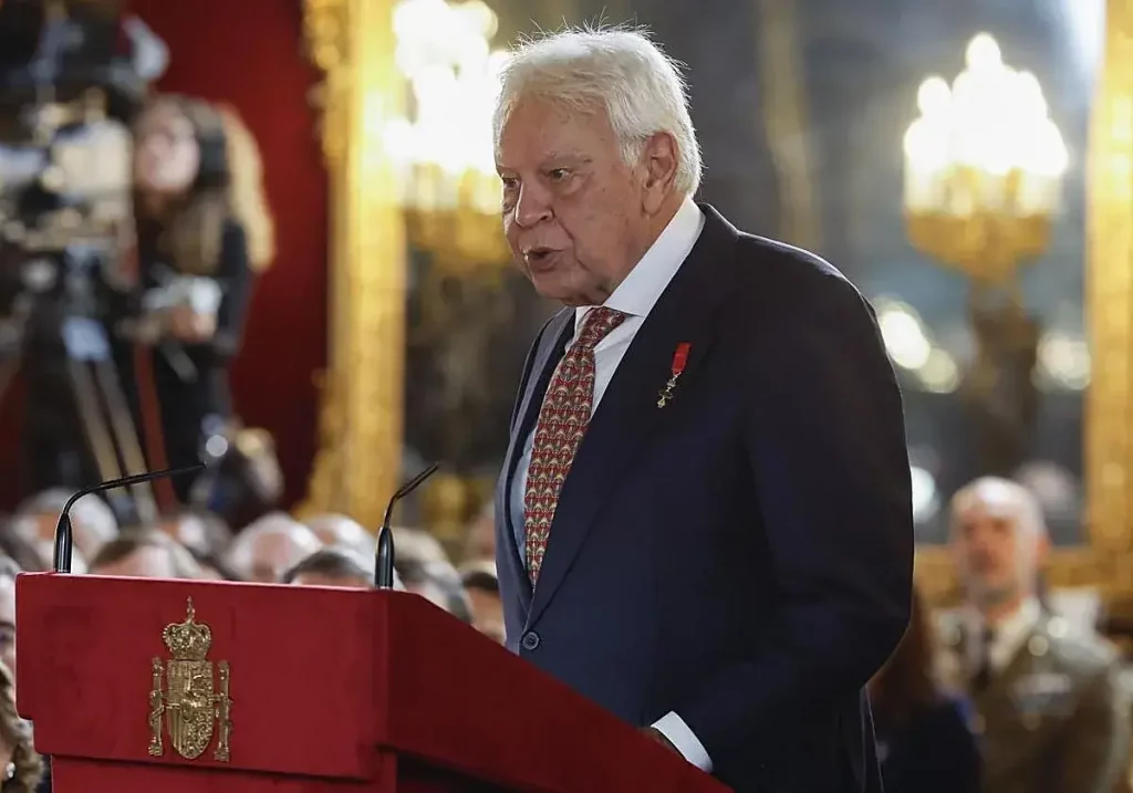 El expresidente Felipe González durante su discurso en el Palacio Real