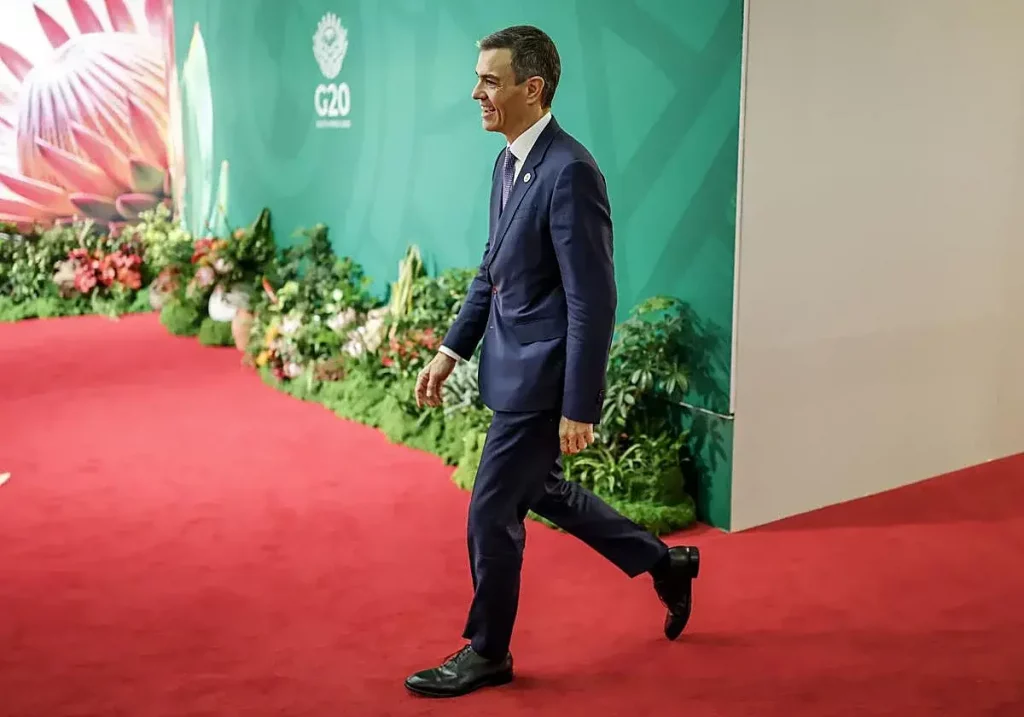 Pedro Sánchez a su llegada a la cumbre del G-20