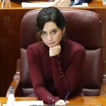 Isabel Díaz Ayuso, durante la sesión de este jueves en la Asamblea de Madrid. EP