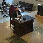 Mariano Moreno en un momento de la grabación de su interrogatorio en el Supremo R.C: