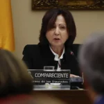Teresa Peramato durante su comparecencia en el Congreso.