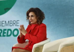 María Jesús Montero durante un acto en Málaga.