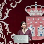 Isabel Díaz Ayuso durante un acto conmemorativo del 47º aniversario de la Constitución.