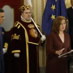 La presidenta del Congreso, Francina Armengol, durante su discurso en el día de la Constitución.