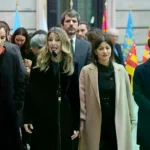 Yolanda Díaz y ministros de Sumar en el Congreso durante el aniversario de la Constitución.