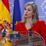 La portavoz de Sumar en el Congreso, Verónica Martínez Barbero, en rueda de prensa.