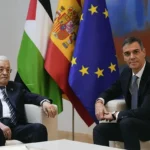 Mahmud Abás y Pedro Sánchez en la Moncloa