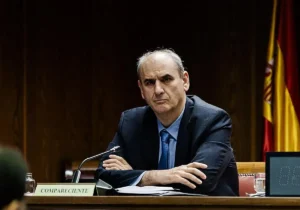 Juan Carlos Barrabés durante su comparecencia en el Senado.