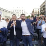 Junqueras, Otegi, Rufián y Aragonès, en un acto en Barcelona previo a las elecciones del 23-J.
