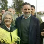 Santiago Abascal durante un acto electoral en Extremadura.