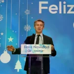 Feijóo, durante la cena de Navidad del PP