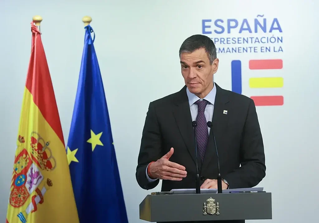Sánchez, el pasado viernes, en una comparecencia tras el Consejo Europeo en Bruselas