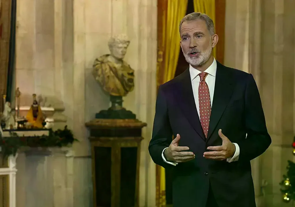 Felipe VI, durante su discurso.