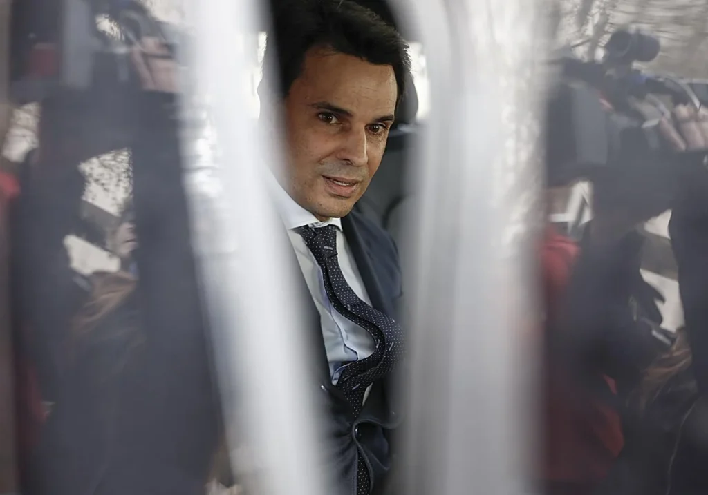 Alberto González Amador, pareja de Isabel Díaz Ayuso, en su declaración en primavera pasada en los juzgados de Madrid. EFE