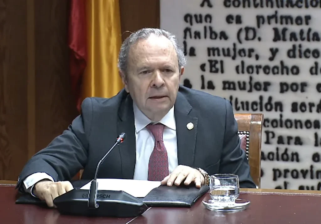 Juan Carlos Doadrio este jueves en la comisión del investigación del 'caso Koldo' en el Senado R.C.