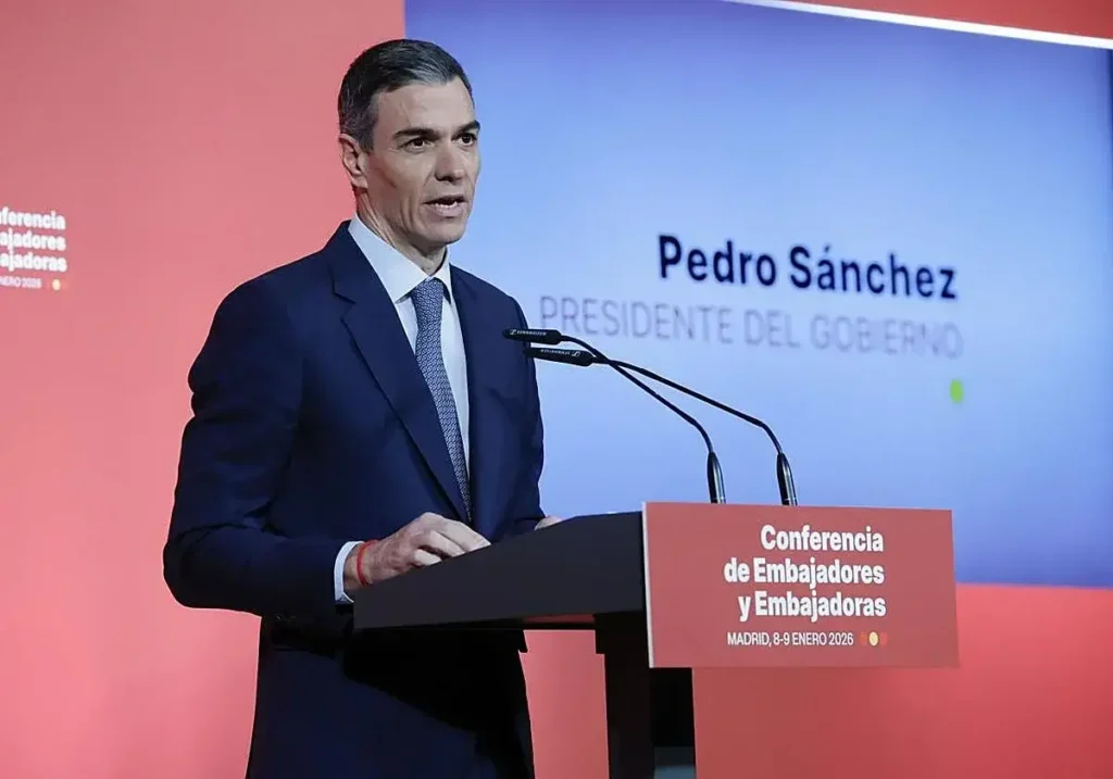 Pedro Sánchez interviene en la Conferencia de Embajadores.