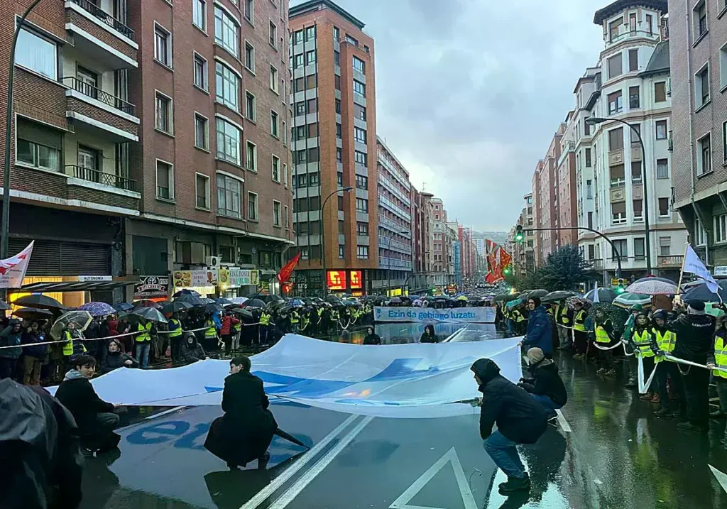 Manifestación en Bilbao a favor de los presos de ETA.