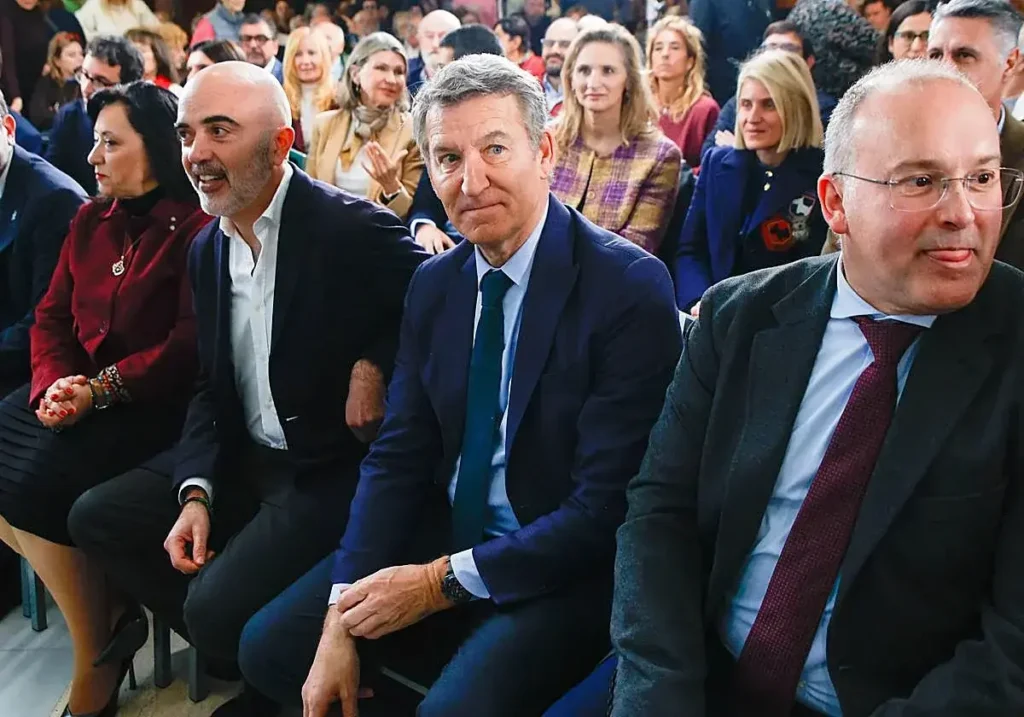 Alberto Núñez Feijóo durante un acto en Barcelona.