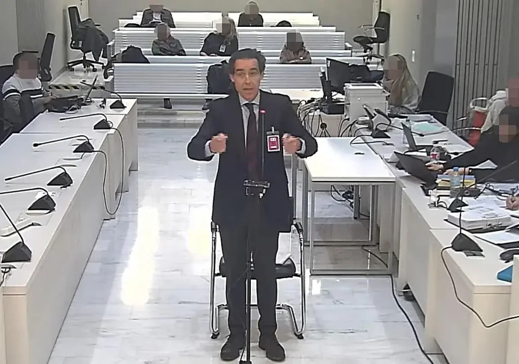 Javier López Madrid durante su declaración en el juicio