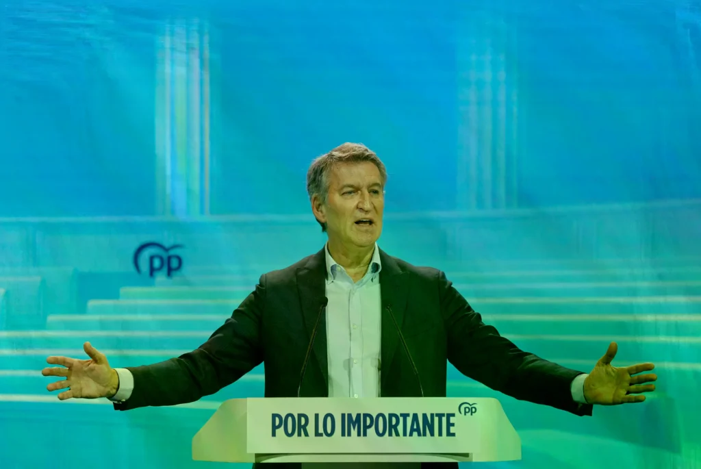 Alberto Núñez Feijóo durante un acto en A Coruña.