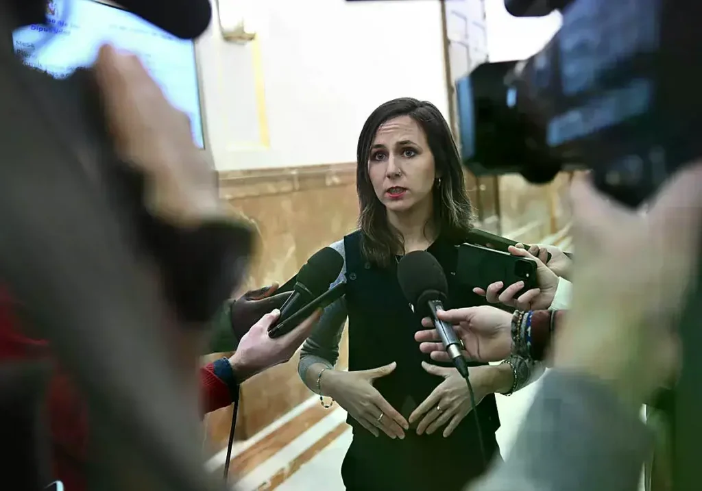 Ione Belarra, secretaria general de Podemos, este jueves en el Congreso.