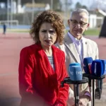 María Jesús Montero, ayer, en Bonares (Huelva)