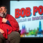 El escritor Bob Pop durante la presentación de su candidatura a las primarias de BComú en Barcelona