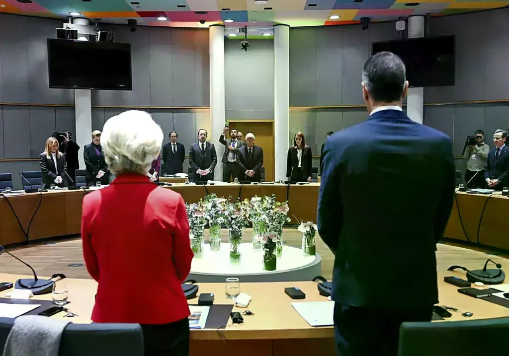El presidente del Gobierno, Pedro Sánchez, en rueda de prensa en Bruselas.