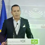 El candidato de Vox, Óscar Fernández, tras la constitución de la Asamblea.