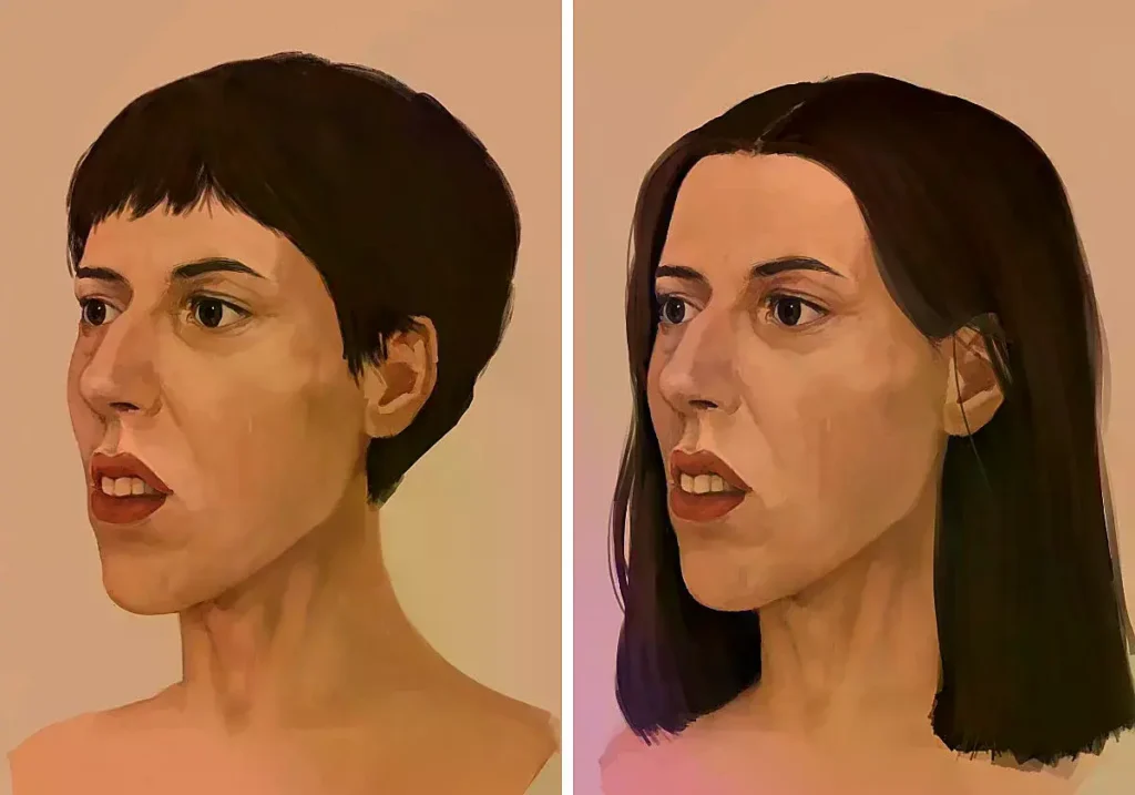 Retrato robot de la mujer no identificada, creado mediante técnicas forenses.