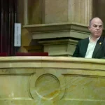 El secretario general de Junts, Jordi Turull, durante un pleno en el Parlament de Cataluña.