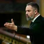 El presidente de Vox, Santiago Abascal, en el Congreso.