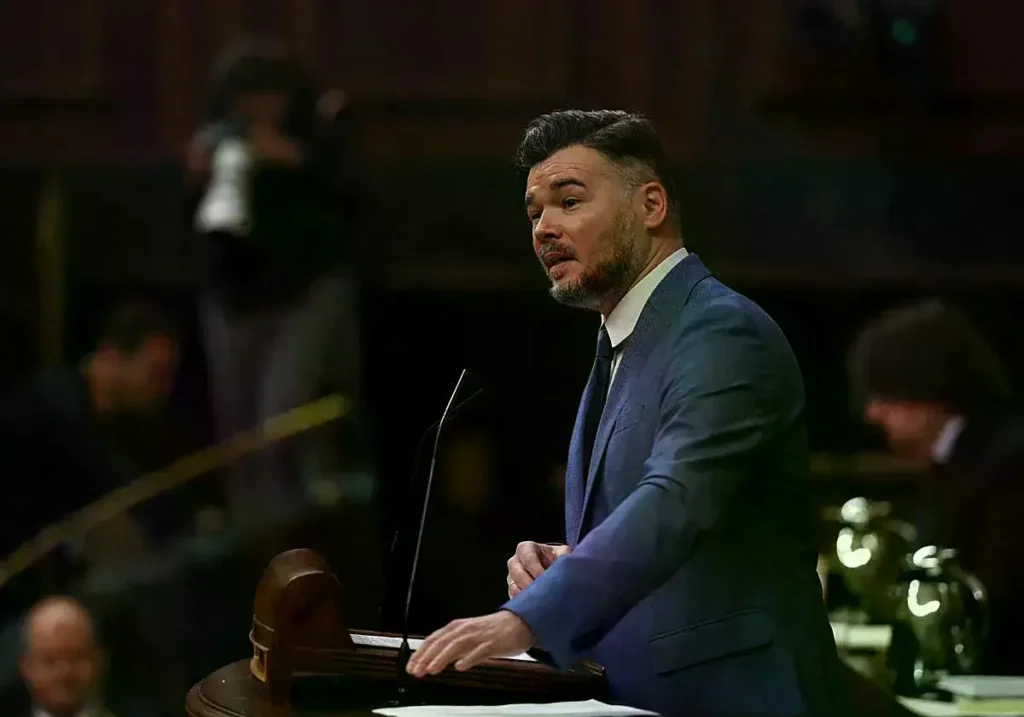 Gabriel Rufián, portavoz de ERC, en el Congreso